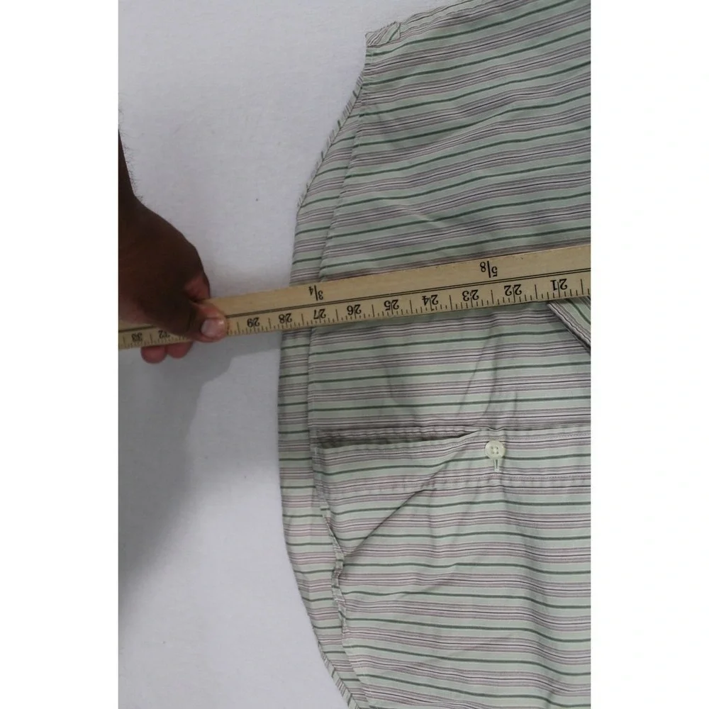 Banana Republic Men Beige Button Down Striped Casual Turkey Size Meduim